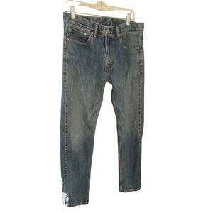 Levis Jeans Men's 505 33x36 Regular Straight Denim Work Pant Medium Stone Cotton